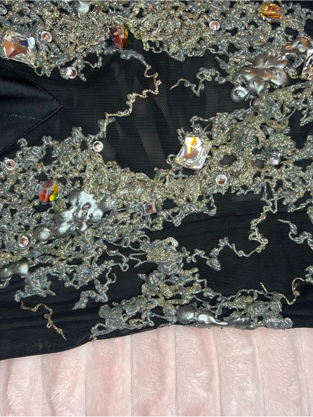Ema Savahl One of a Kind Corset Top Swarovski Crystal Hand Painted Couture NWT - Picture 5 of 17